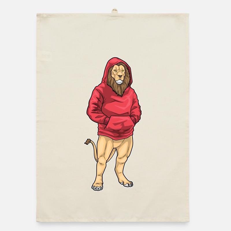 Löwe Winter Organic Geschirrtuch