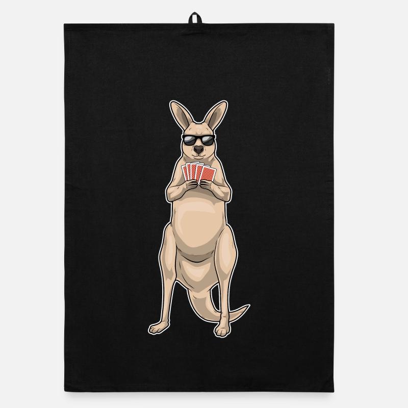 Kangaroo Poker Poker Card Game Organic dish towel