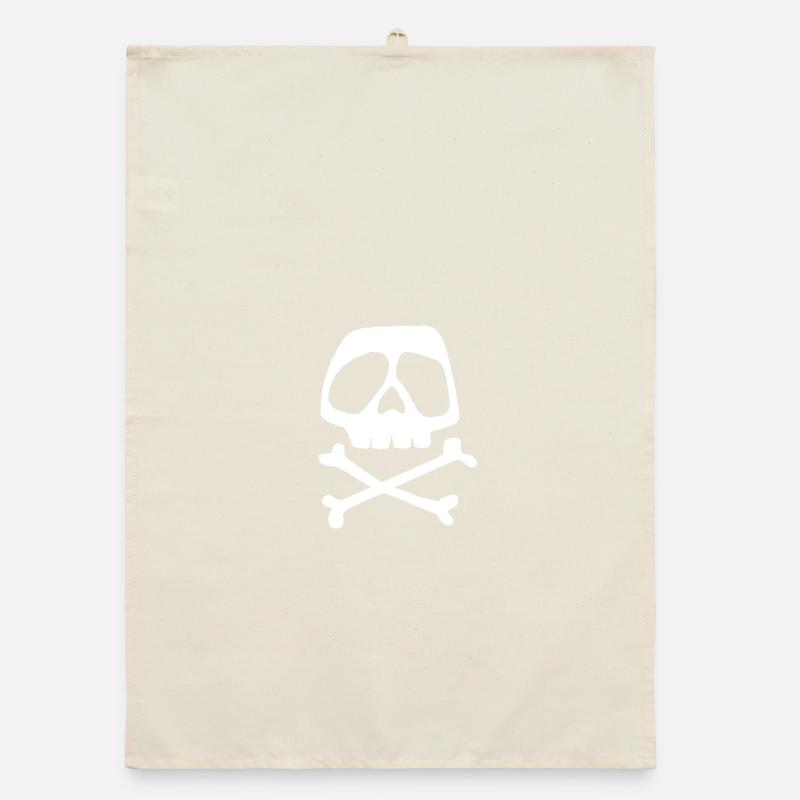 Skull Cross Pattern Organic dish towel