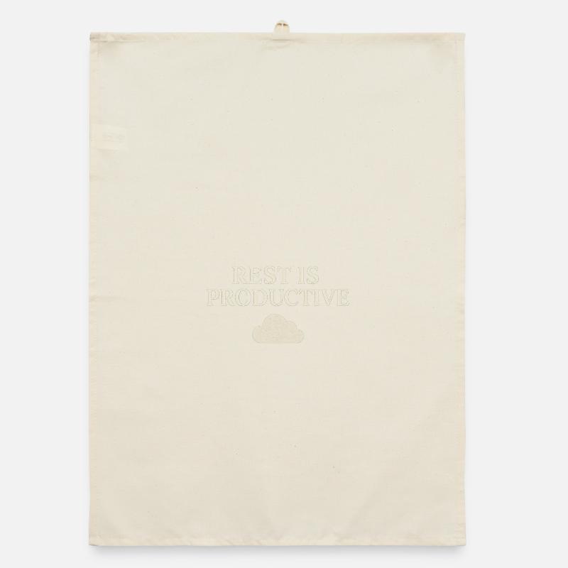 Rest is Productive Typography Organic dish towel