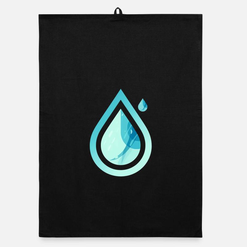 Pure Drop – Modernes Wasser Organic Geschirrtuch