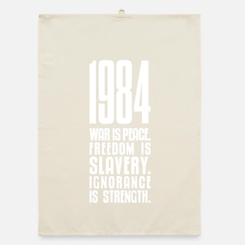 1984 (dunkel) Organic Geschirrtuch