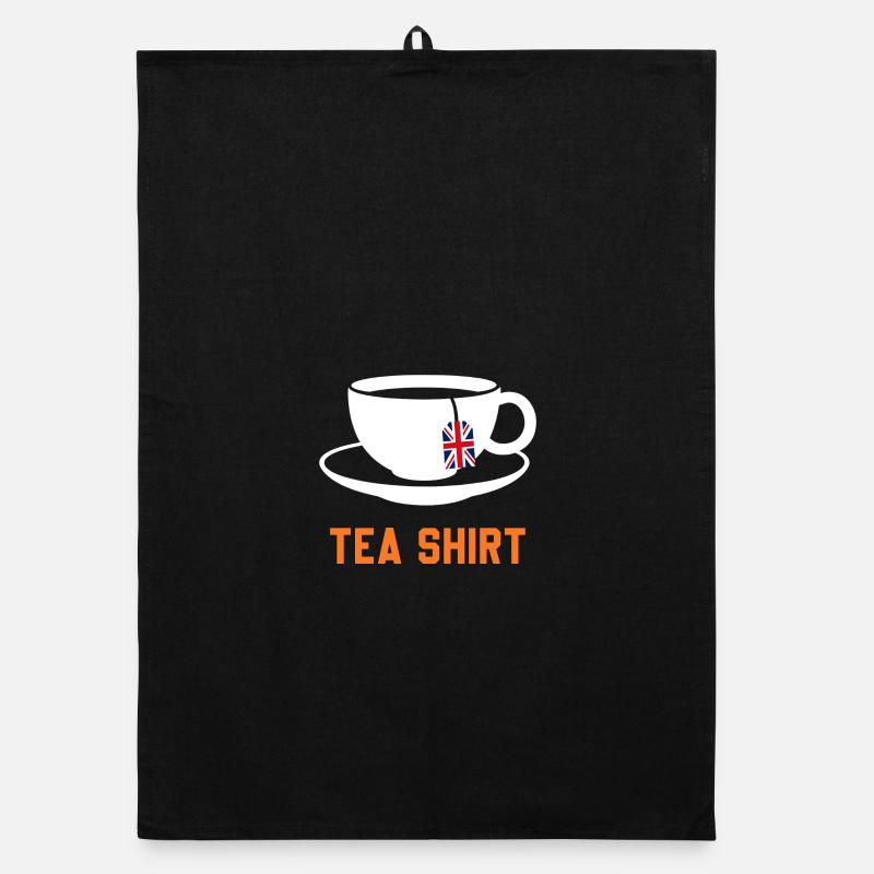 Teehemd – Wortspiel mit ruhiger Teetasse Organic Geschirrtuch