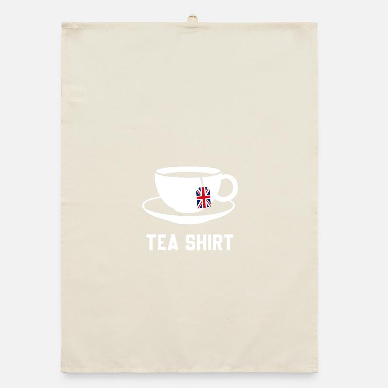Tea Shirt – Calm Teacup Pun Organic dish towel