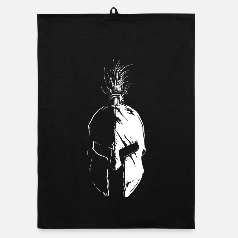 Helmet Warrior Gladiator 300 Roman Symbol Fighter Organic dish towel