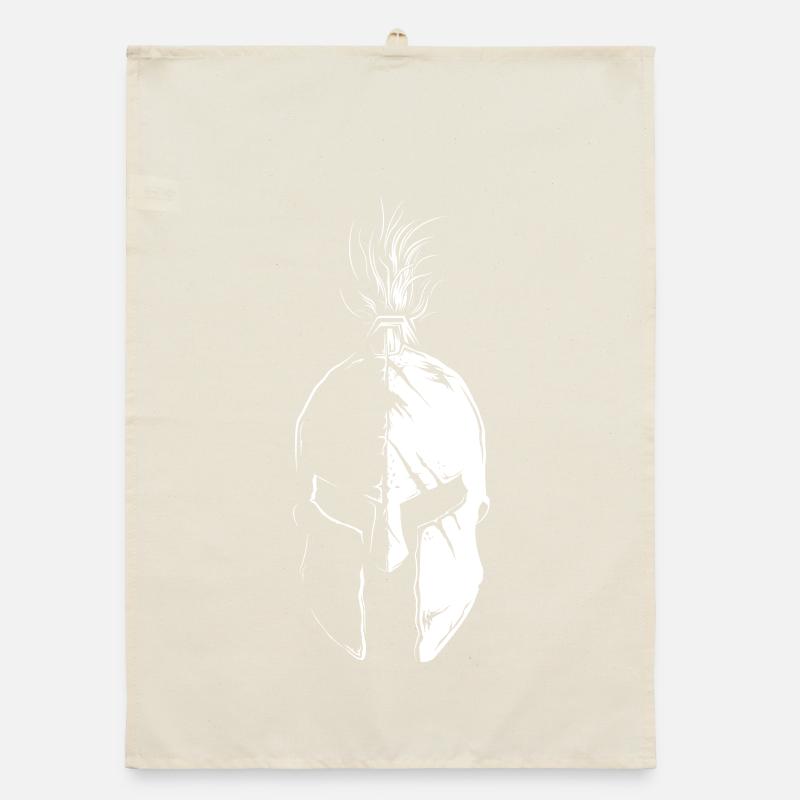 Helm Krieger Gladiator 300 Römer Symbol Fighter Organic Geschirrtuch