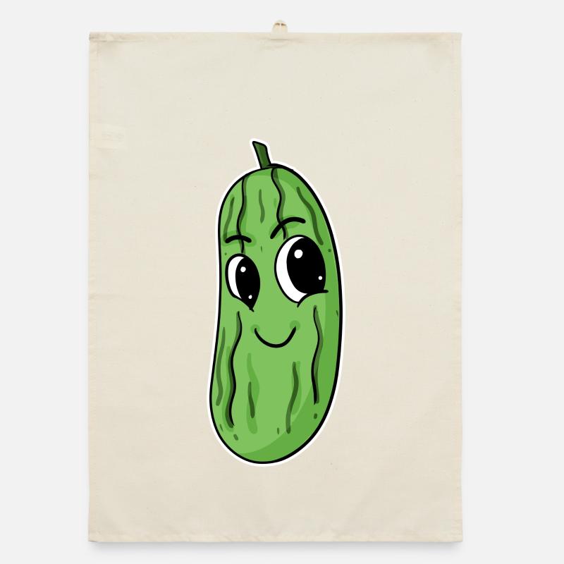 Cucumber Motif Organic dish towel