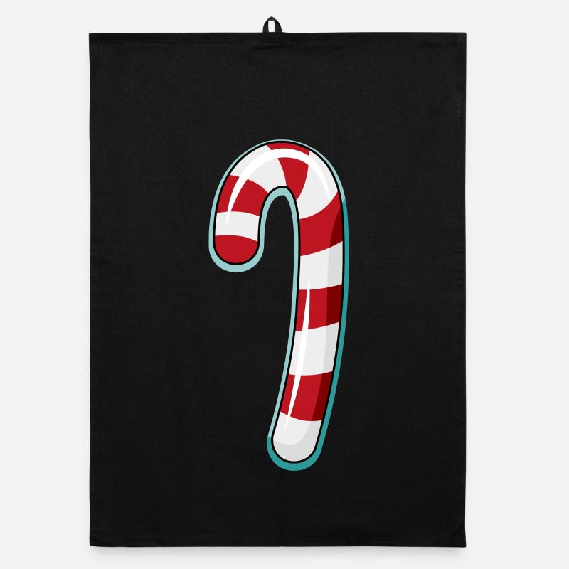 Candy Cane Striped Design Organic dish towel