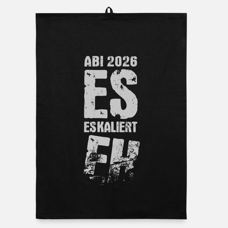 Es eskaliert eh | Abi 2026 - Abitur Party Organic Geschirrtuch
