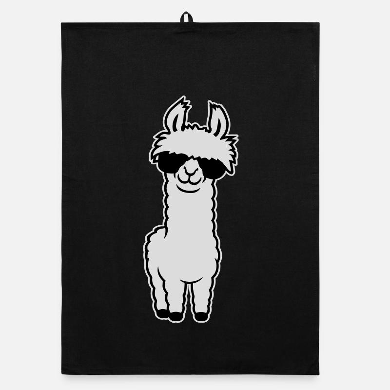 Lunettes de soleil Cool Lama Alpaga Souriant Drôle Torchon bio