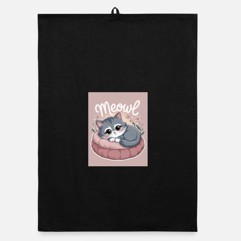 Charming Fluffy Kitten - Meow Organic dish towel