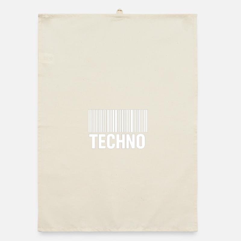 Techno Barcode Pattern Organic dish towel