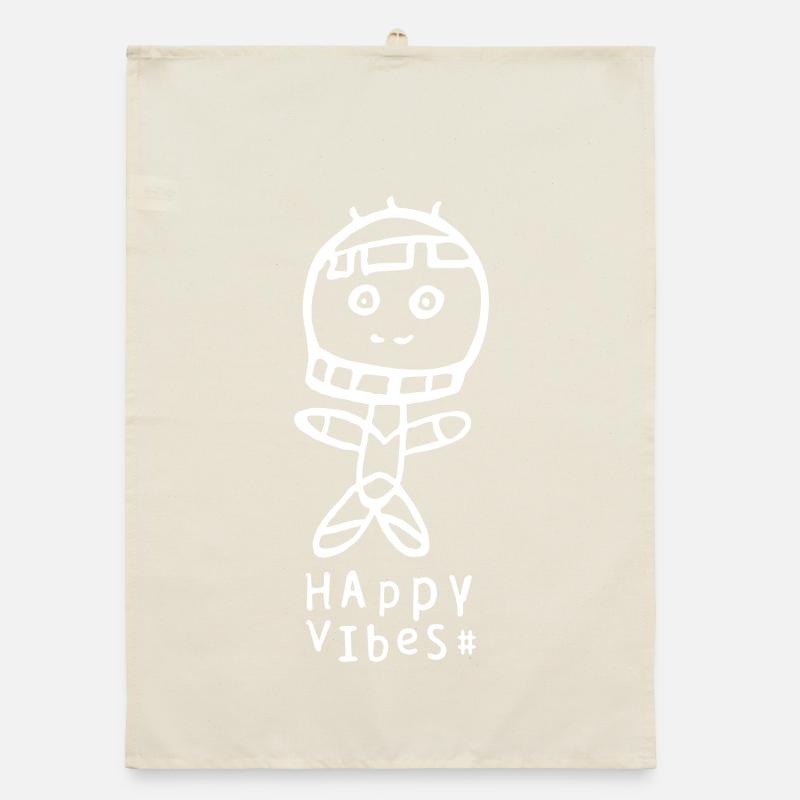 HAPPY Vibes Voodoo Männchen Organic Geschirrtuch