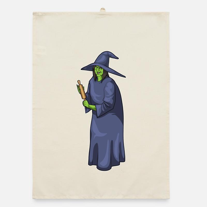 Witch Halloween Baking Organic dish towel