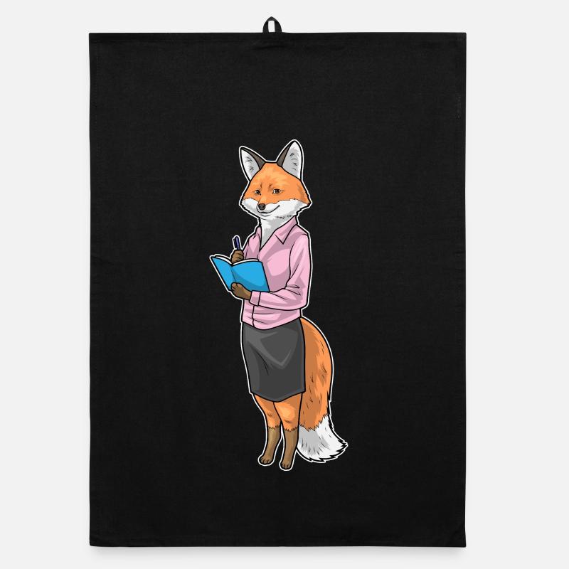 Fox Secretary Notebook Office Organic dish towel