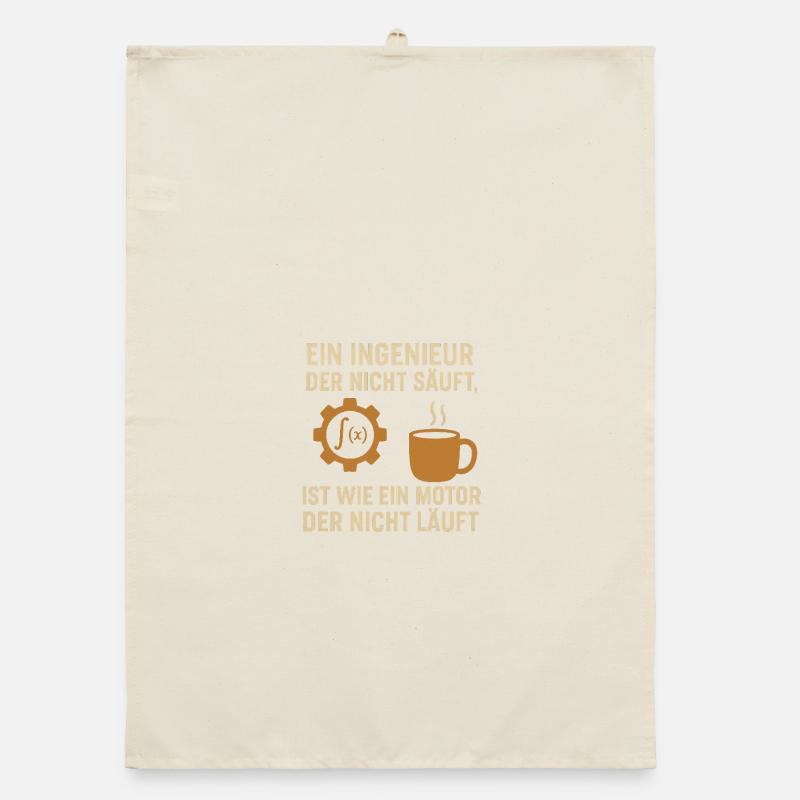 Engineer Humor Coffee Engine Organic dish towel