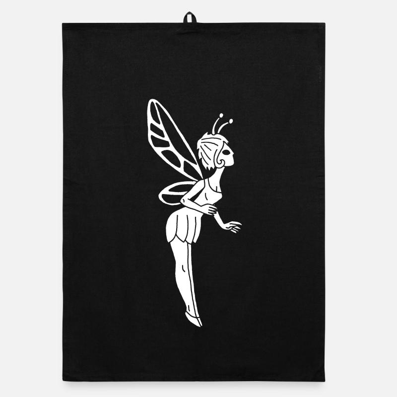 lucky white fairy Organic dish towel