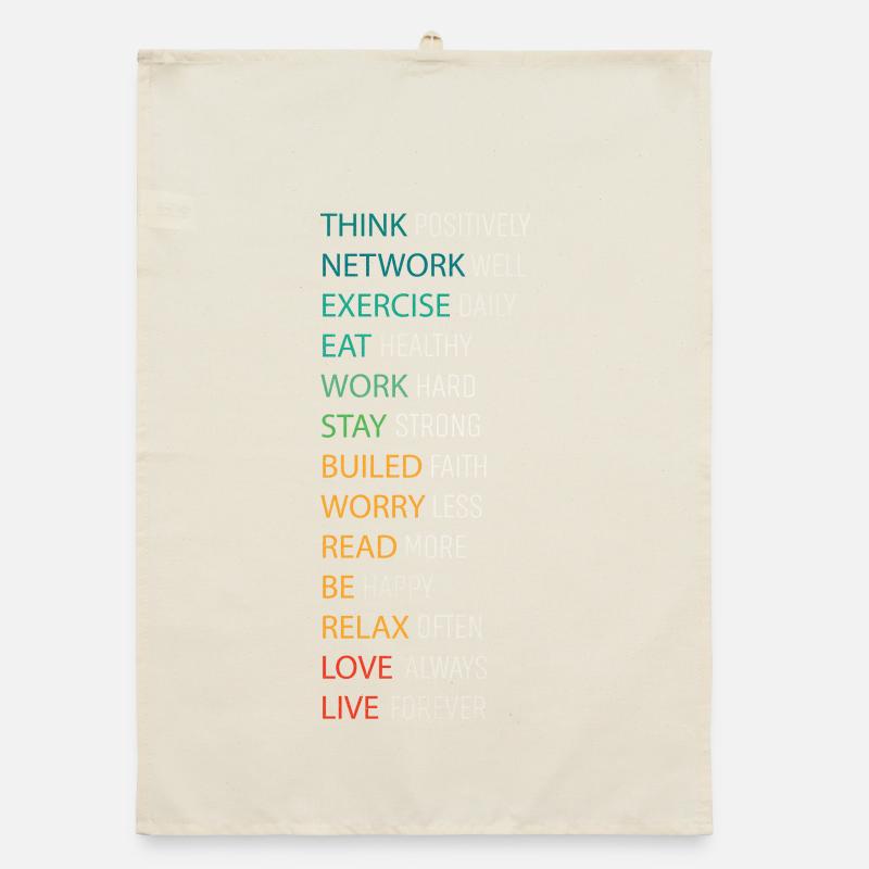 PENSEZ POSITIF Torchon bio