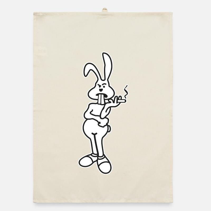 Le lapin de Pâques refuse les œufs - pénurie d’œufs ? Torchon bio