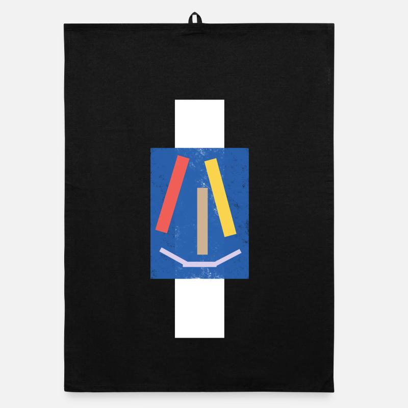Abstract laughing face Organic dish towel