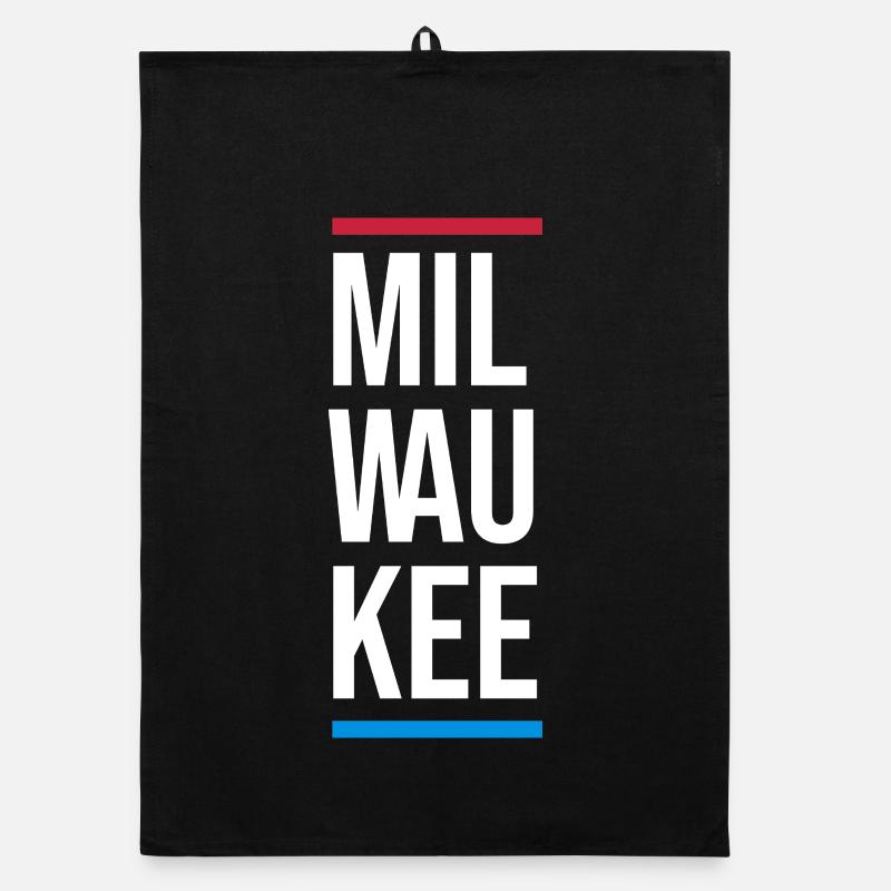 Typografie von Milwaukee Bold City Organic Geschirrtuch