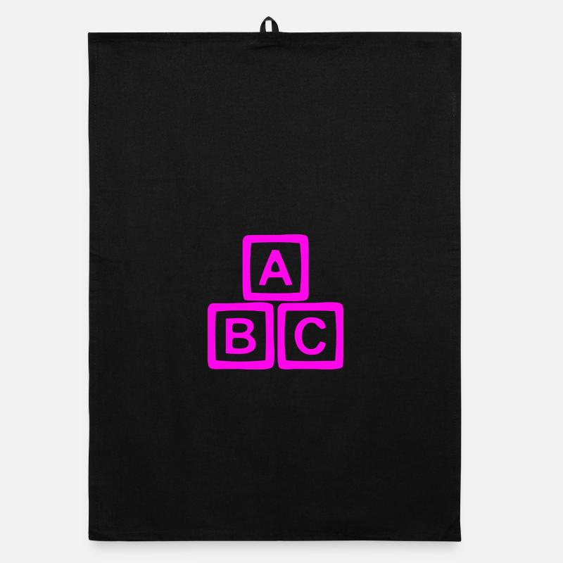 Bloc ABC Neon Imprimé Graphique Torchon bio
