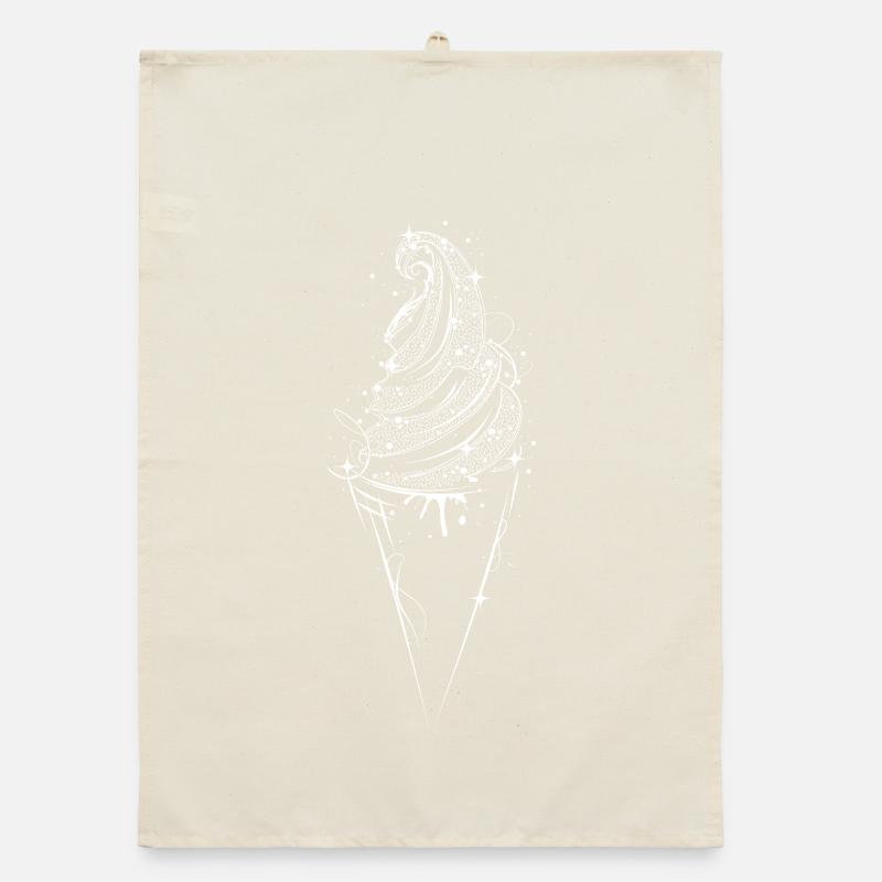 Eis in der Waffel Organic Geschirrtuch