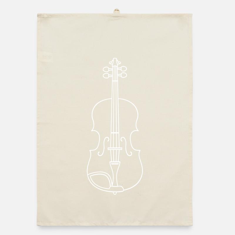 Fiddle Sketch Organic dish towel