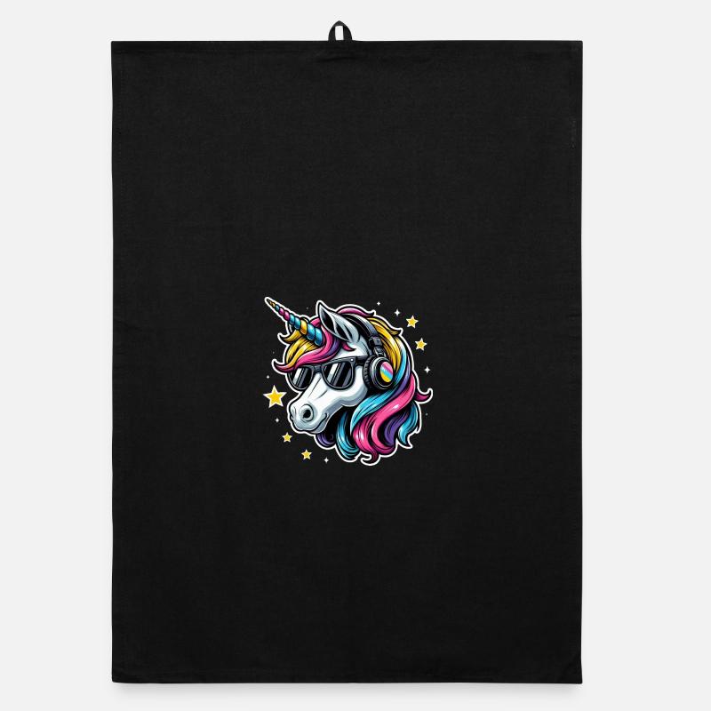 Licorne Casque Lunettes de soleil Cool Torchon bio