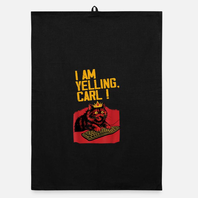 Je crie, Carl ! – Drôle de design de chat Torchon bio