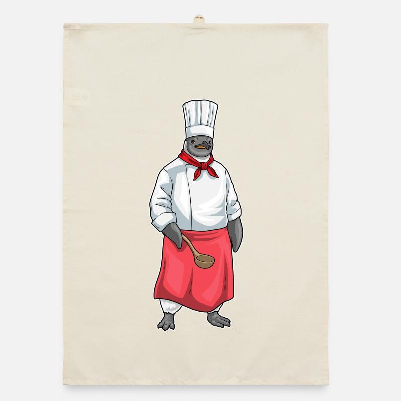 Penguin Chef Chef Hat Cooking Organic dish towel