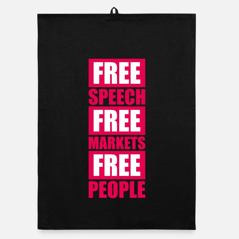 Marché de la liberté d’expression Peuple Libertarian Freedom Logo Torchon bio