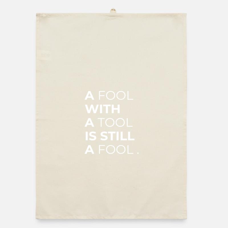 Toolwise Fool : Typographie audacieuse Torchon bio