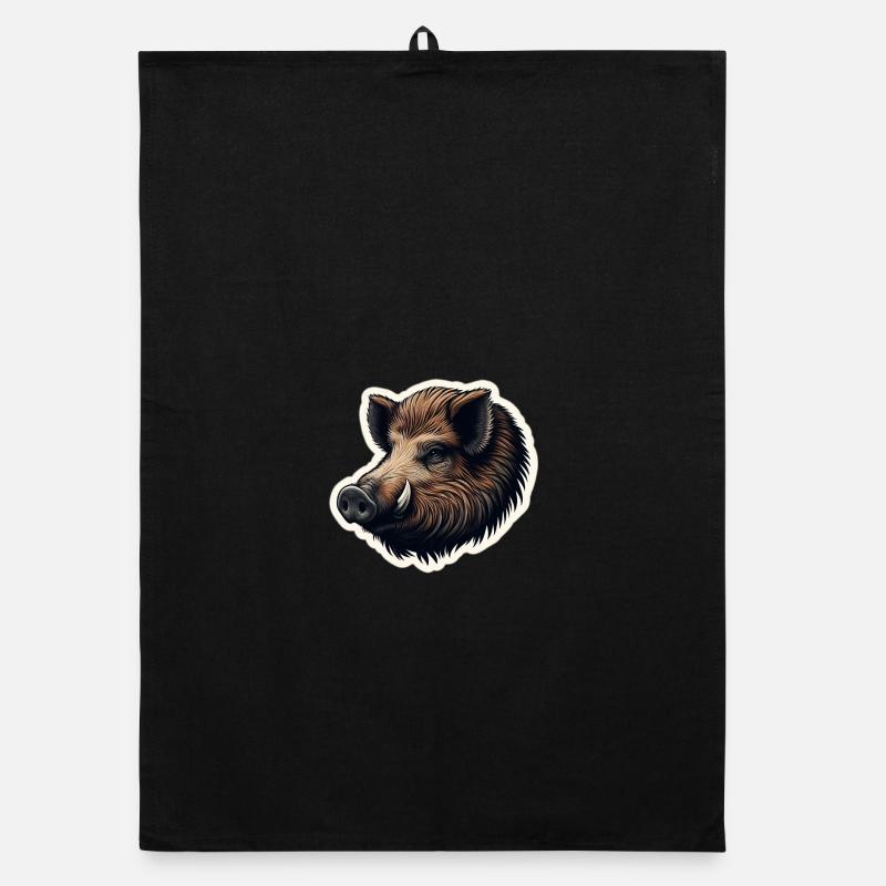 Wild boar Organic Geschirrtuch
