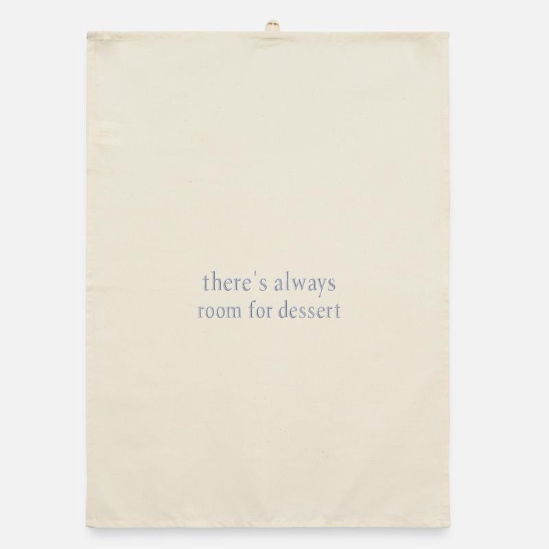 Statement Dessert bestickt Organic Geschirrtuch