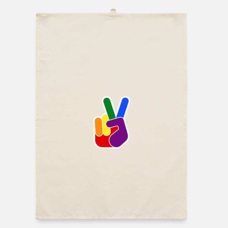 Conception de mains Rainbow Vsign Torchon bio