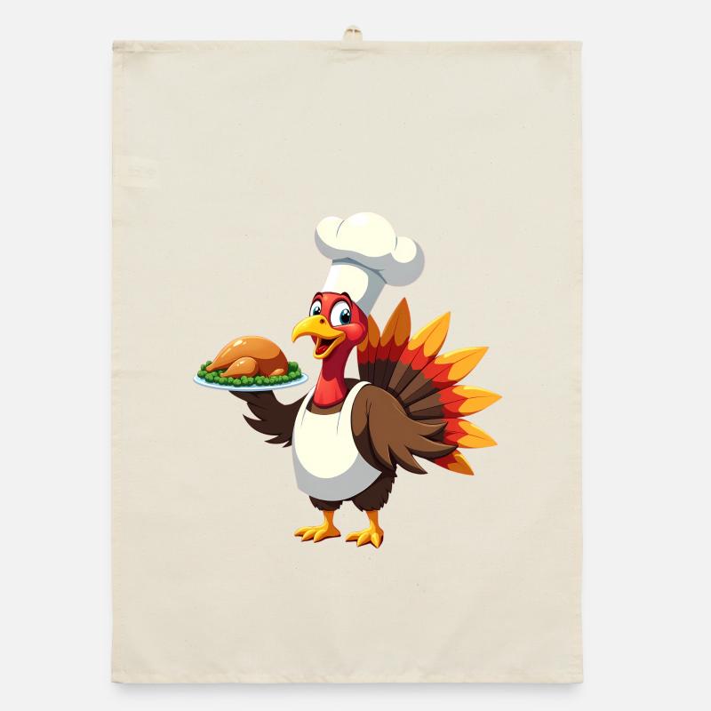 Cuisinier de dinde de Thanksgiving Thanksgiving Torchon bio