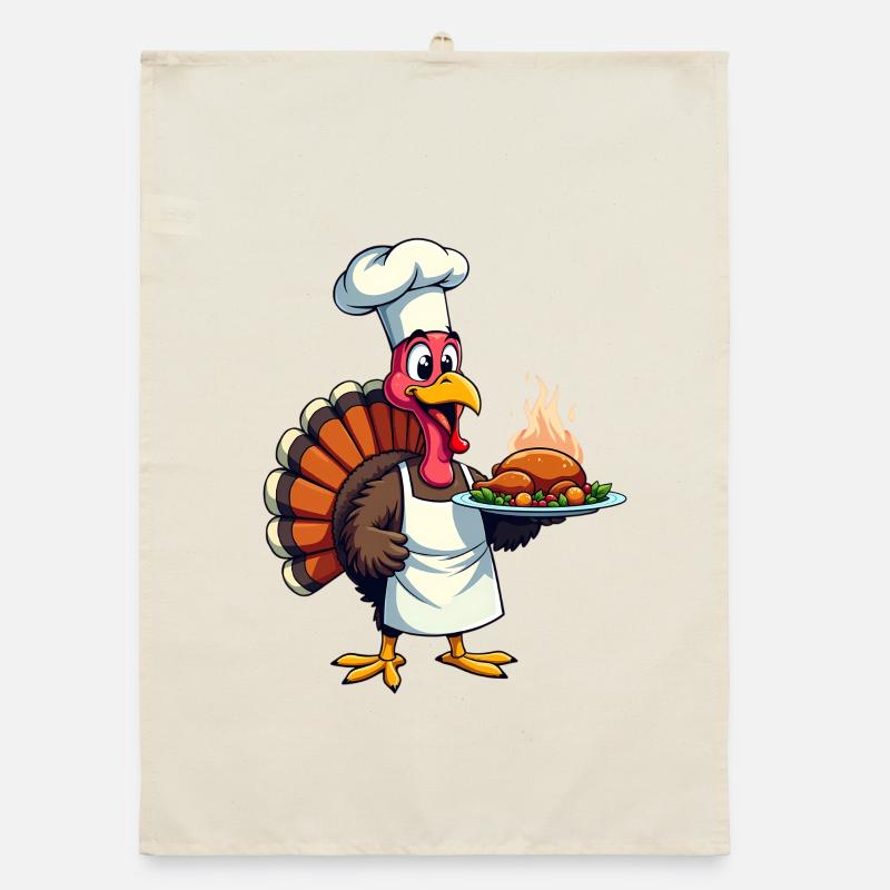 Cuisinier de dinde de Thanksgiving Thanksgiving Torchon bio