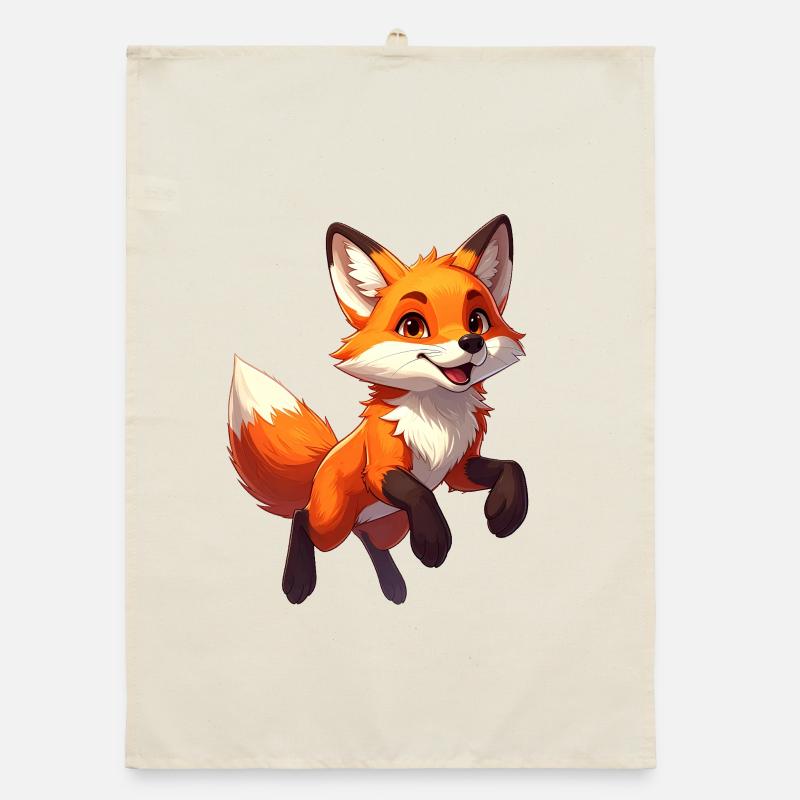 Springender Fuchs Organic Geschirrtuch