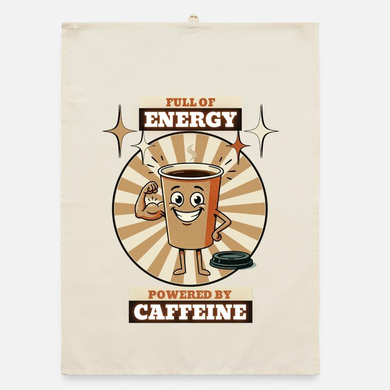 Kaffeetassenenergie Organic Geschirrtuch
