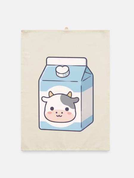 Milch - Organic Geschirrtuch - Natur - Vorne