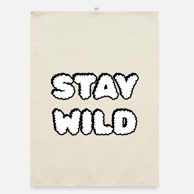 Stay Mild Cloud Letters Organic dish towel