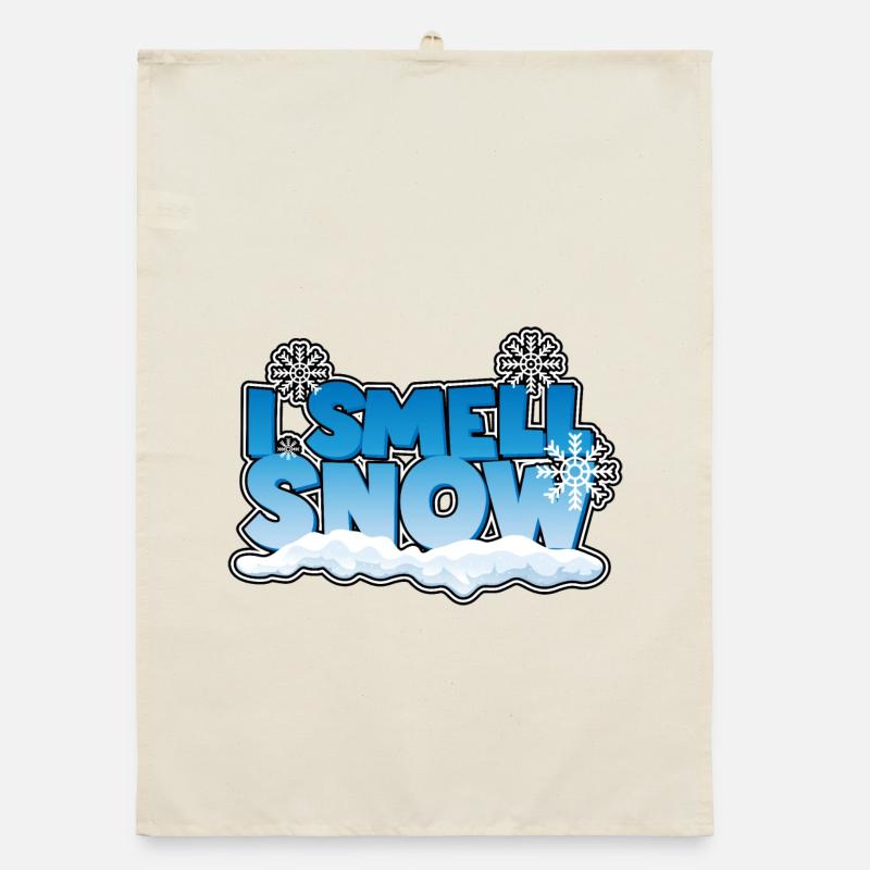 I smell snow Organic dish towel