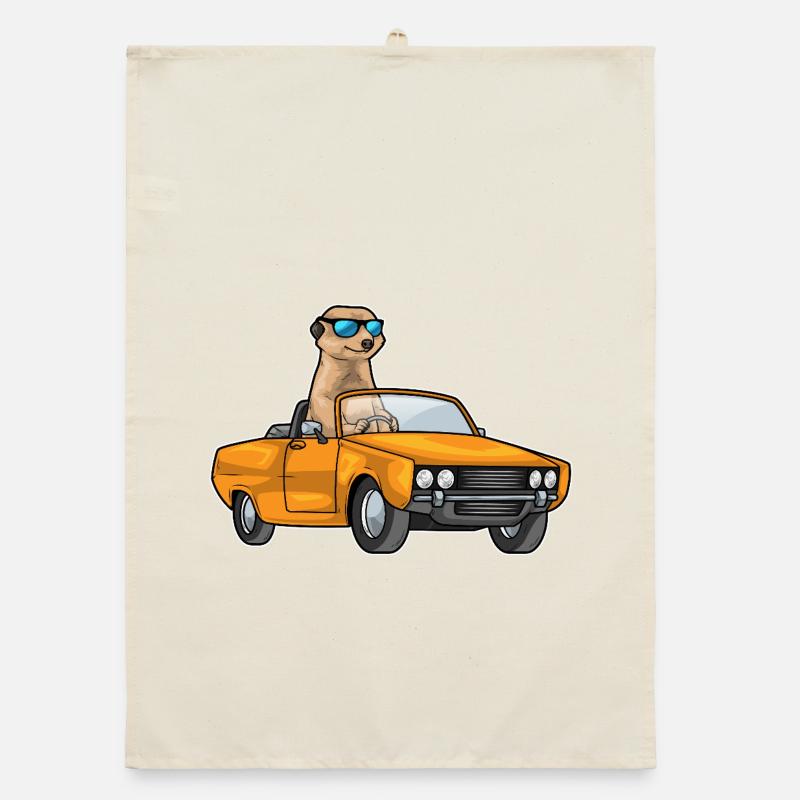 Erdmännchen Auto Organic Geschirrtuch