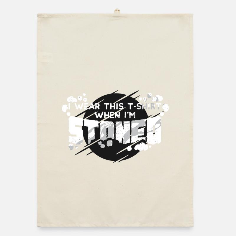 Comic Bold Statement T-Shirt Design Organic dish towel