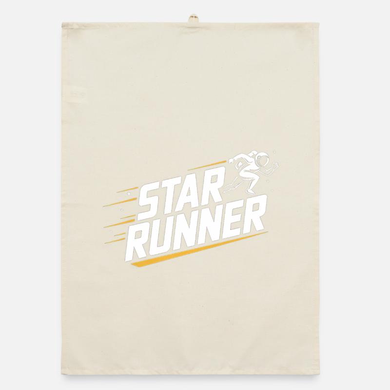 Star Runner - Logo de la course cool Torchon bio