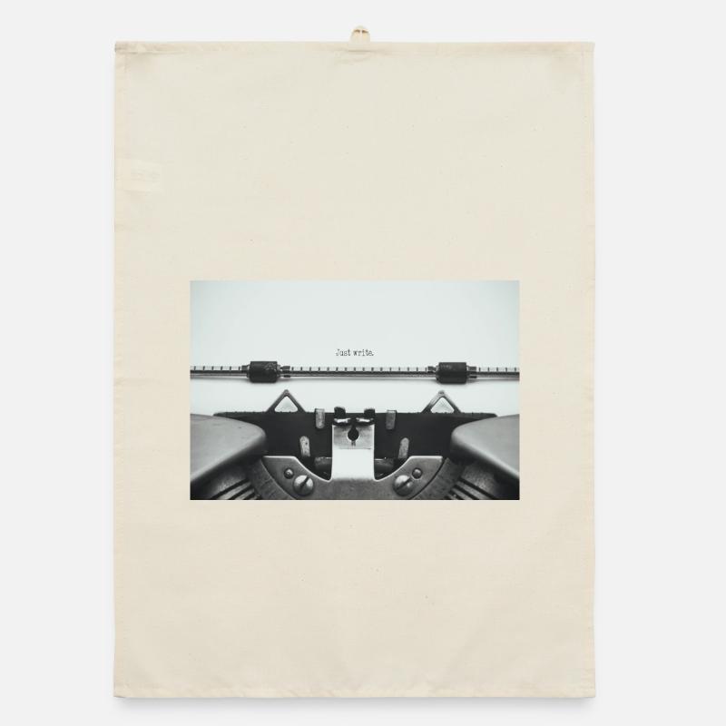 Just Write Vintage Typewriter Design Organic dish towel
