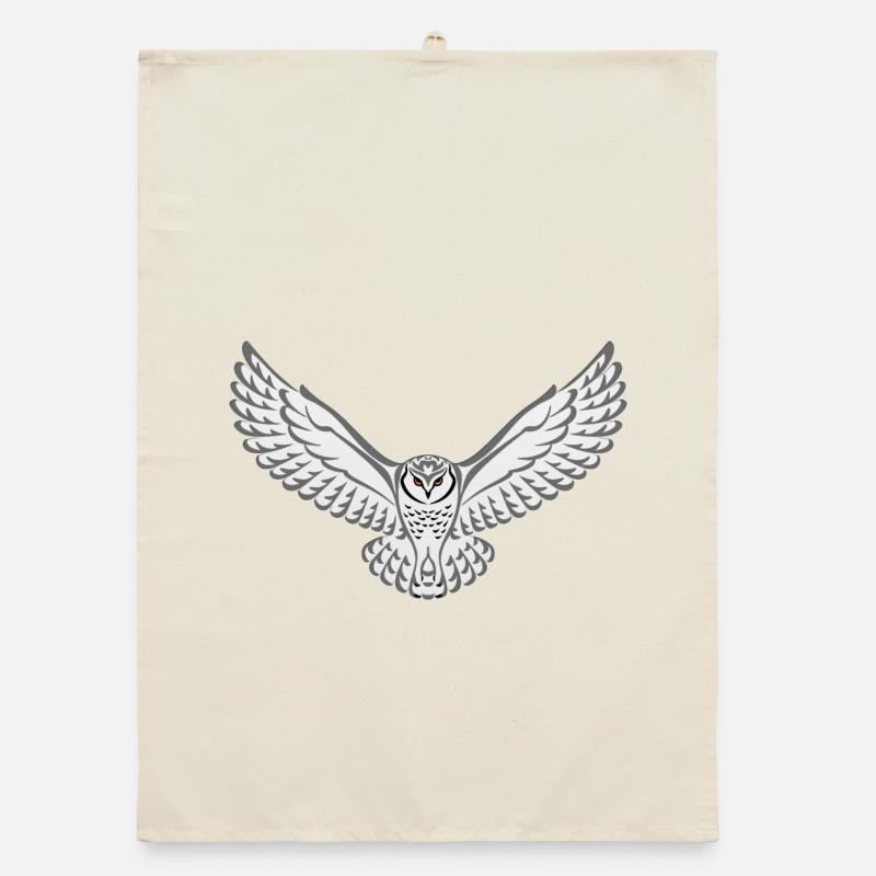 Stammes-Schnee-Eule Organic Geschirrtuch