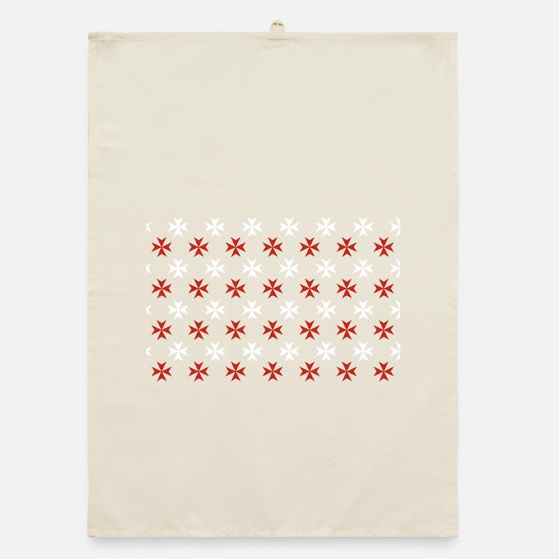 Maltese cross pattern Organic dish towel