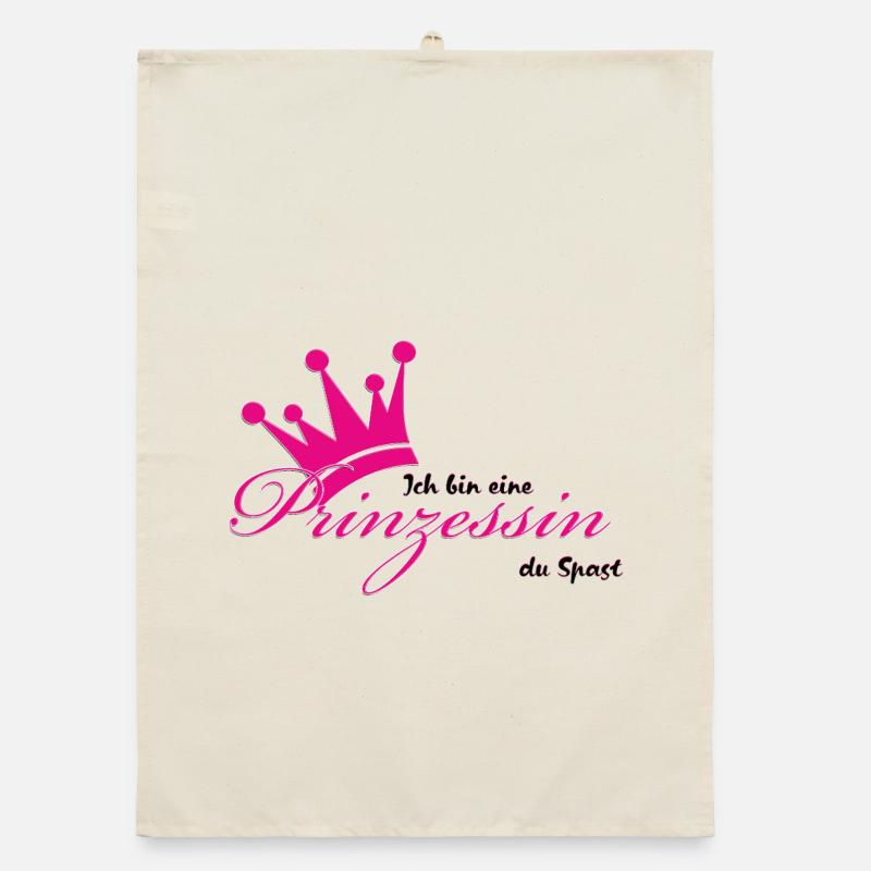 Ich bin eine Prinzessin - Organic Geschirrtuch - Natur